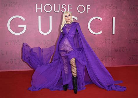 lady gaga purple dress house of gucci|lady gaga crazy dress.